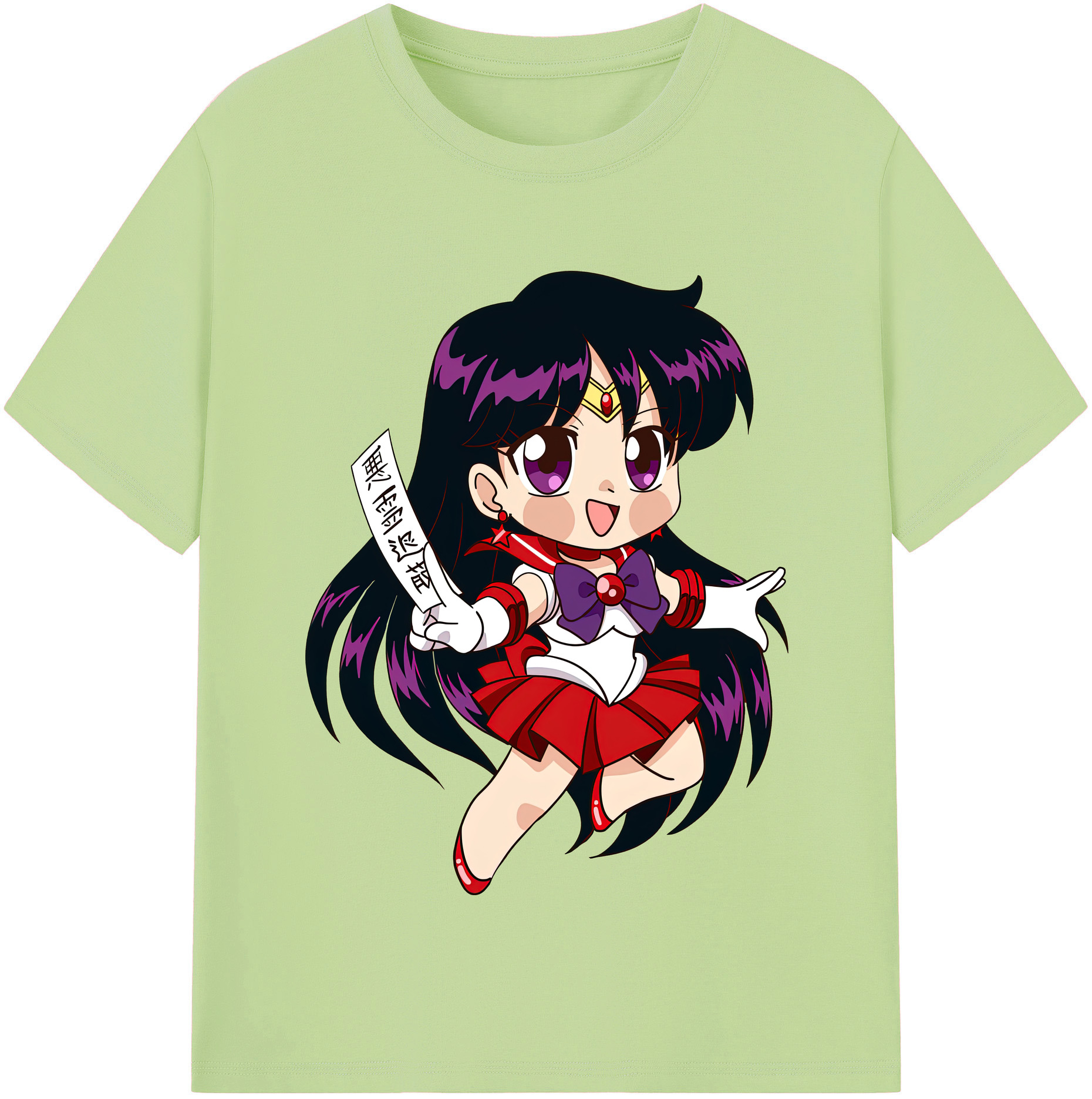 （画像用） 美少女戦士セーラームーン 火野レイ ひの レイ Sailor Moon Hino Rei （セーラーマーズ,Sailor Mars） 綿100％半袖Tシャツ（フロントプリント）